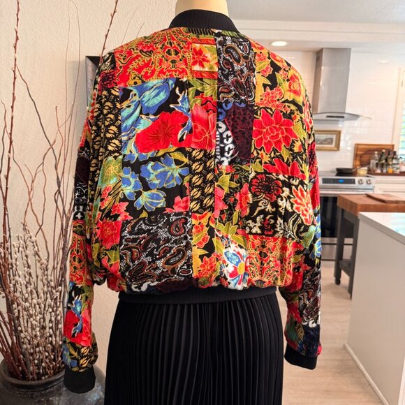 silence&noise COTTON Bomber Style w/ Deep Front Pockets Zip Front JACKET - Picture 8 of 8